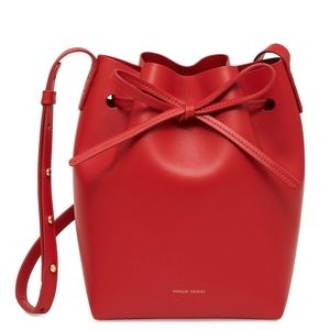 Mansur Gavriel mini bucket in flamma calfskin
